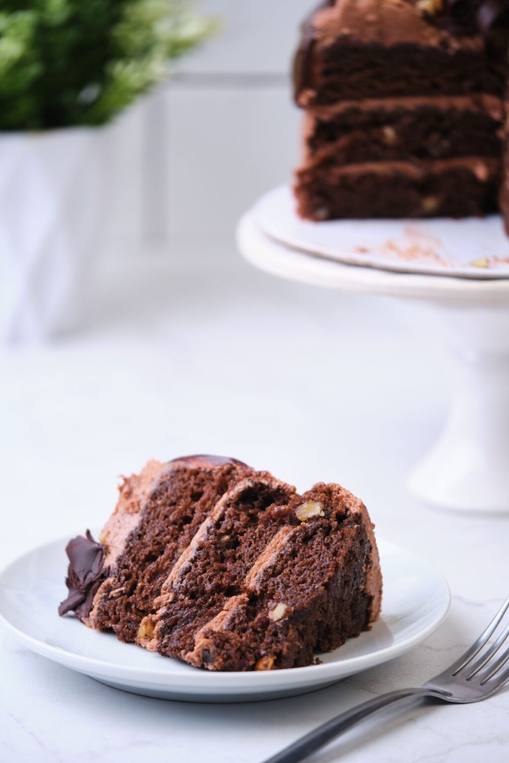 Soft And Moist Chocolate Walnut Cake Amycakes Bakes