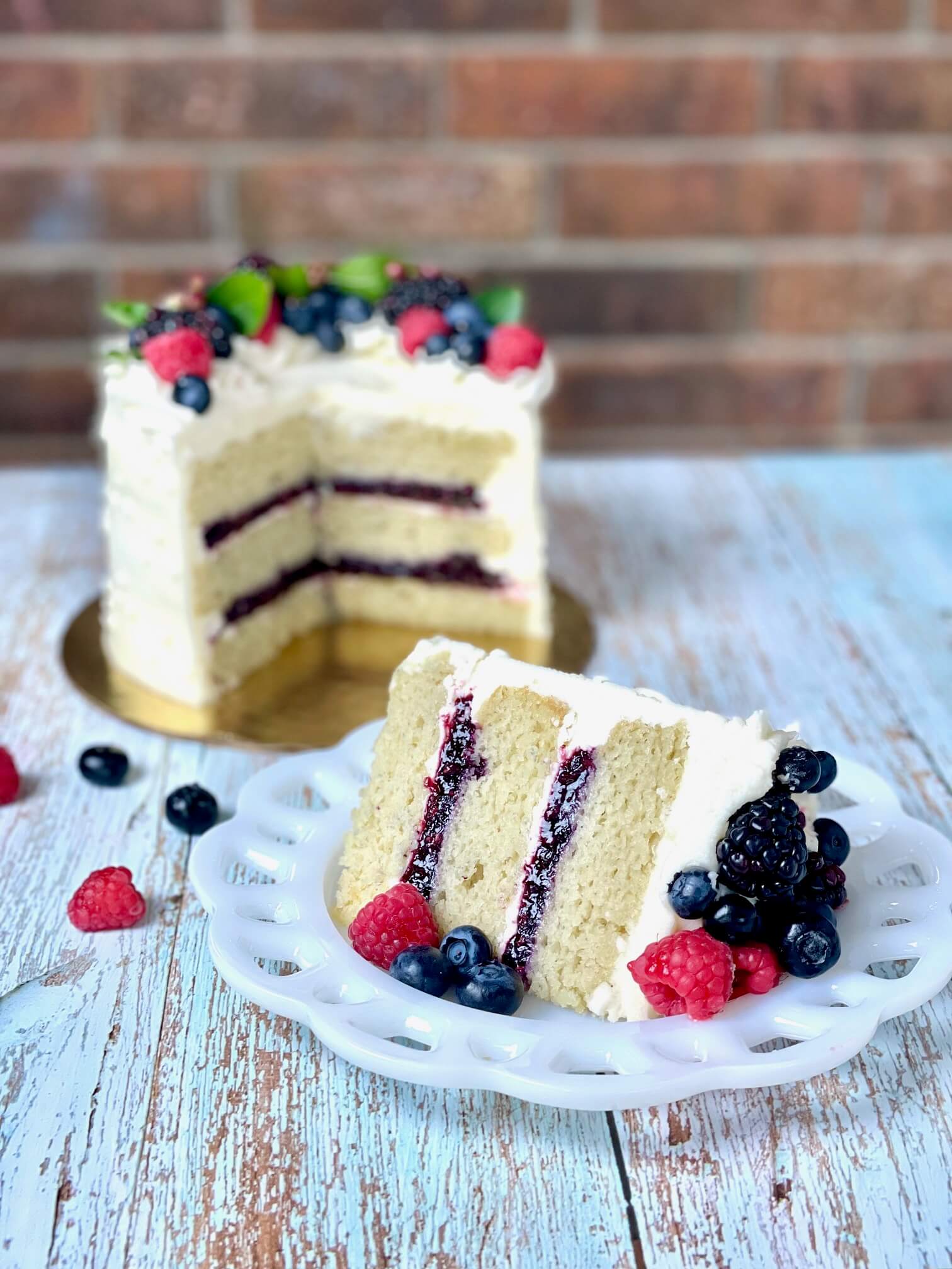 Berry Chantilly Cake Fluffy Cake filled w Juicy Berry Compote