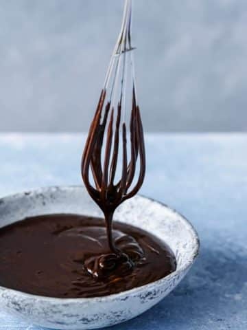 chocolate ganache filling and drizzle