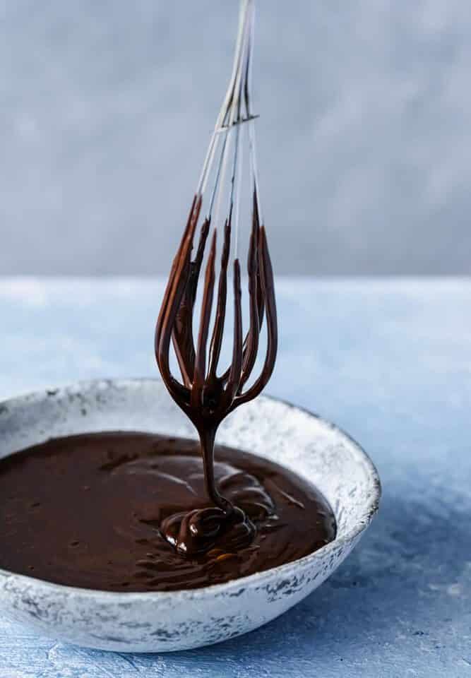 chocolate ganache filling and drizzle