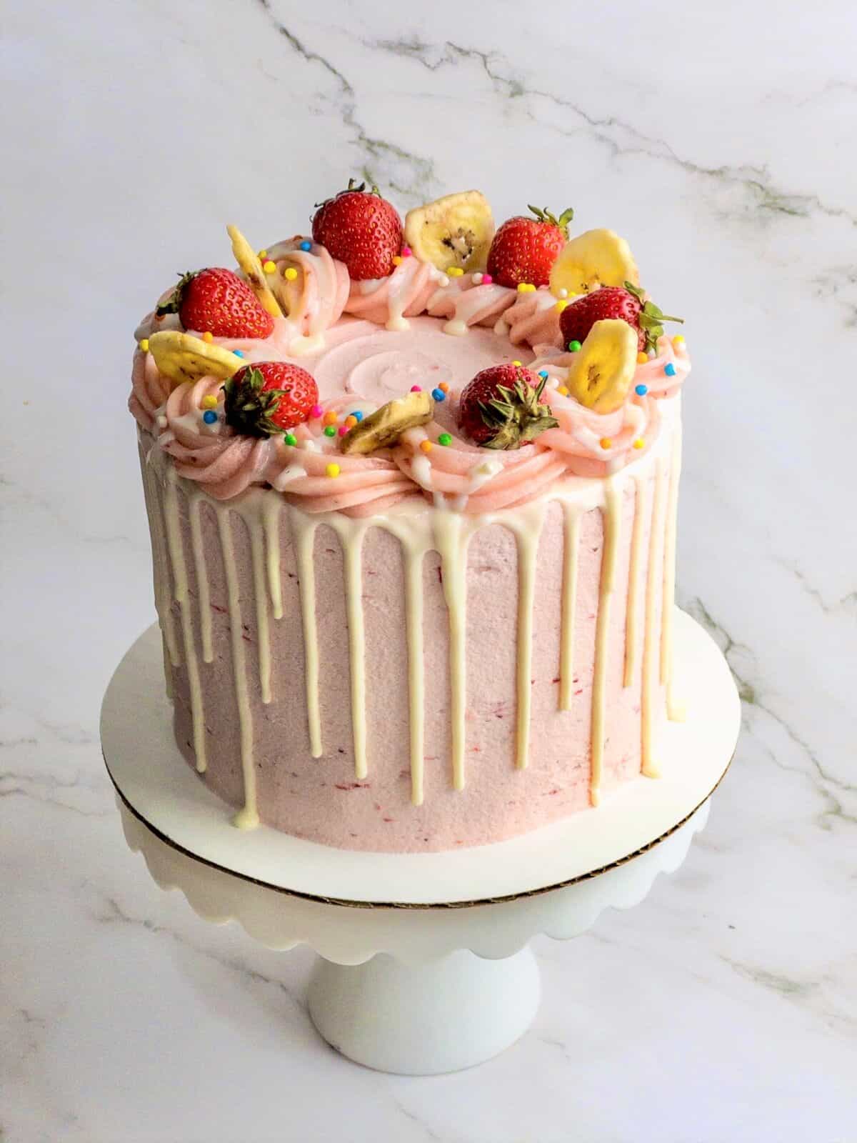 Banana Split Layer Cake | Best Banana Split Cake