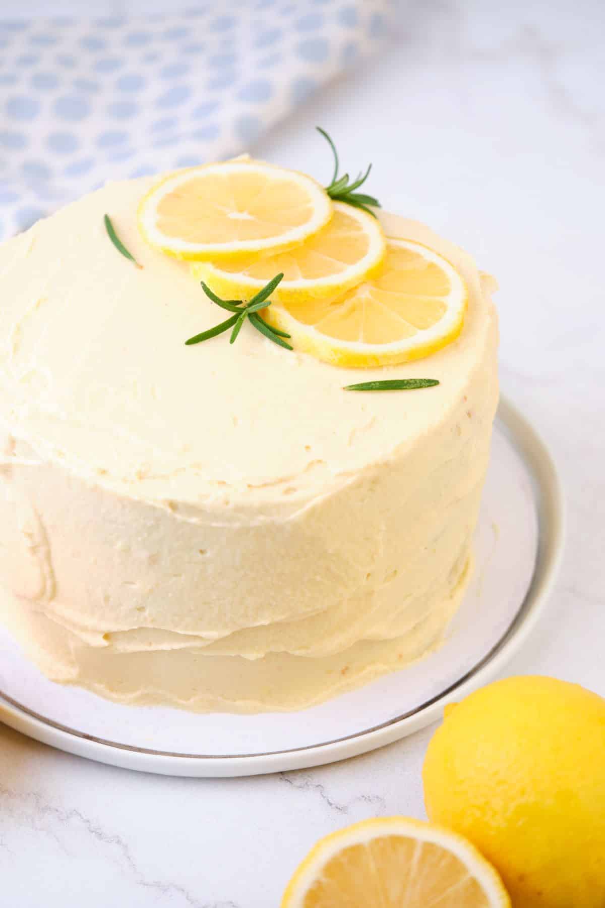 A lemon curd layer cake.