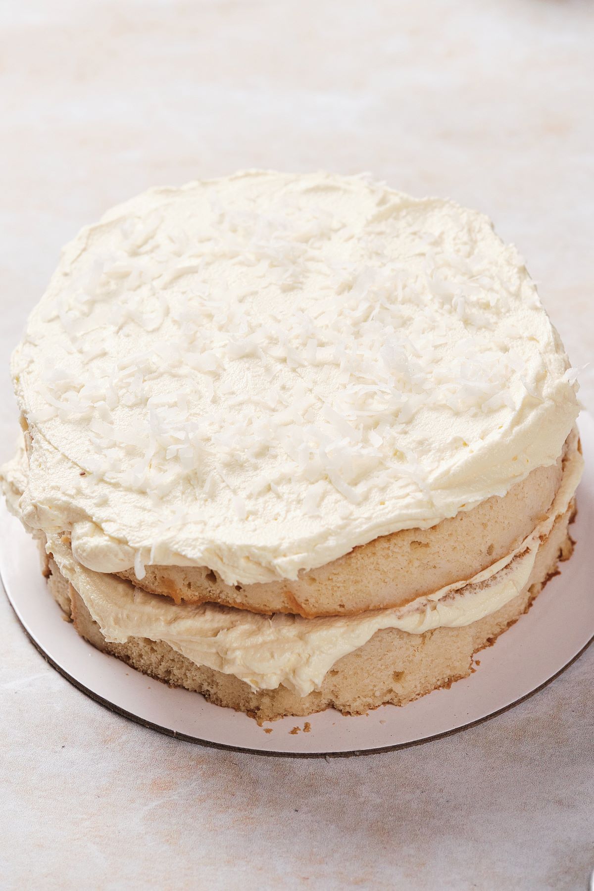 Moist Vanilla Almond Cake with Creamy Vanilla Buttercream - Amycakes Bakes