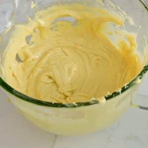 The finished orange almond cake batter.